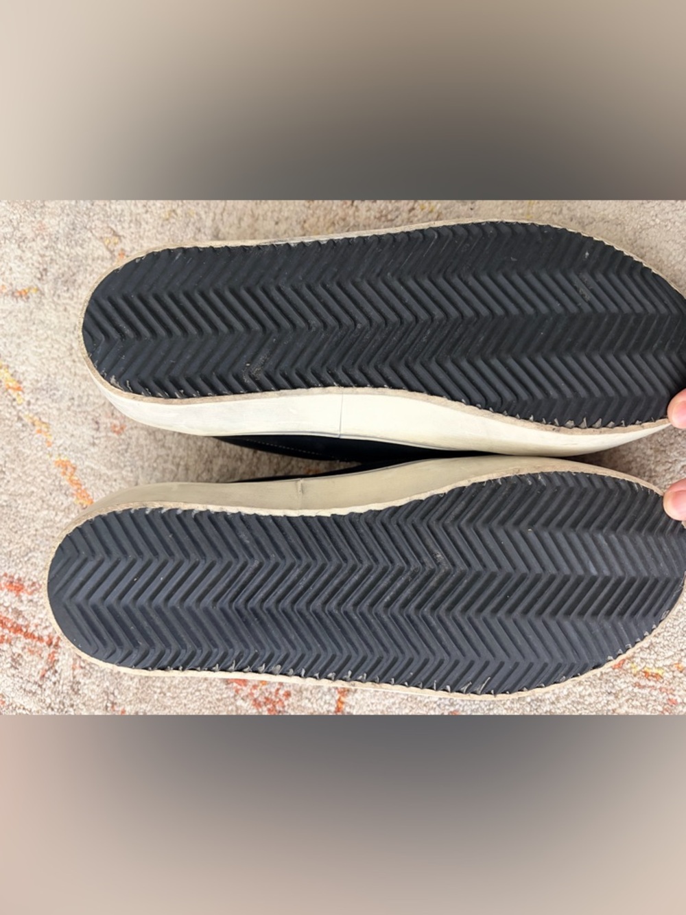 Golden Goose Black Leather Slip-On Sneakers with Cream Sole - Picture 6 of 8